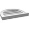 Ekena Millwork Round Top Surface Mount PVC Gable Vent: Functional, w/ 2"W x 2"P Brickmould Sill Frame, 18"W x 16"H GVPRT18X1603SF - alternate 2